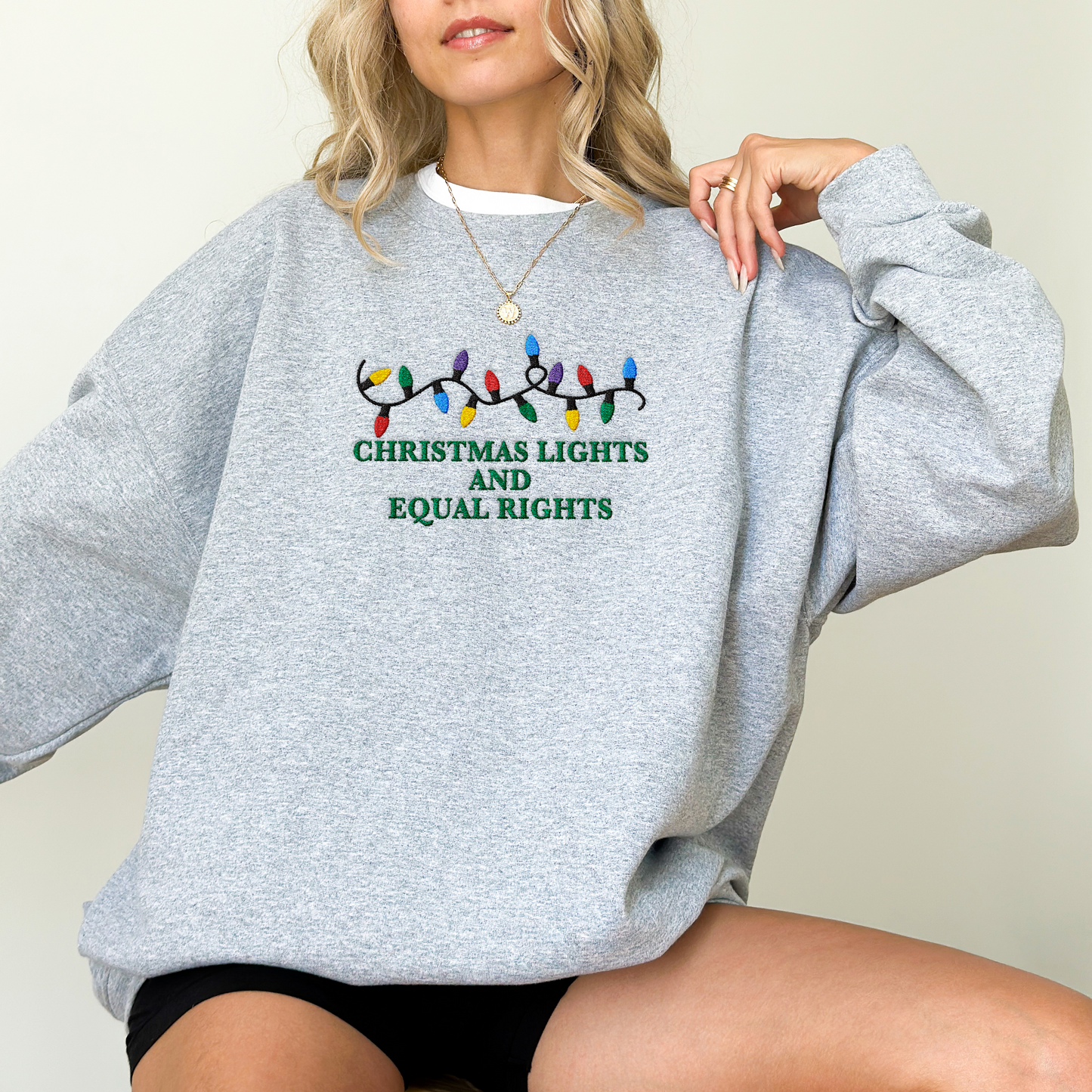 Christmas Lights and Equal Rights Sweatshirt