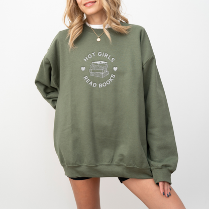 Hot Girls Read Books Sweatshirt