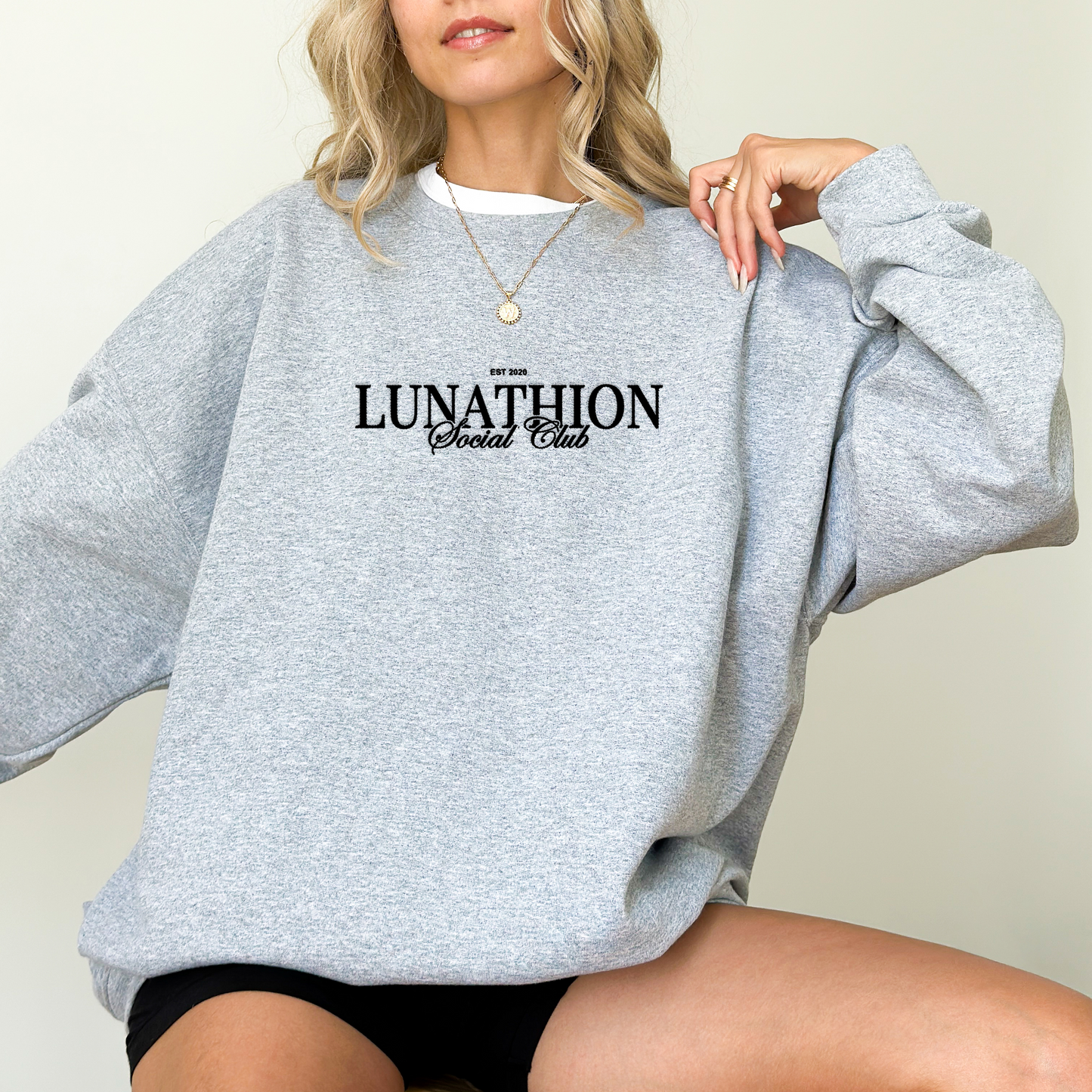 Lunathion Social Club Embroidered Sweatshirt