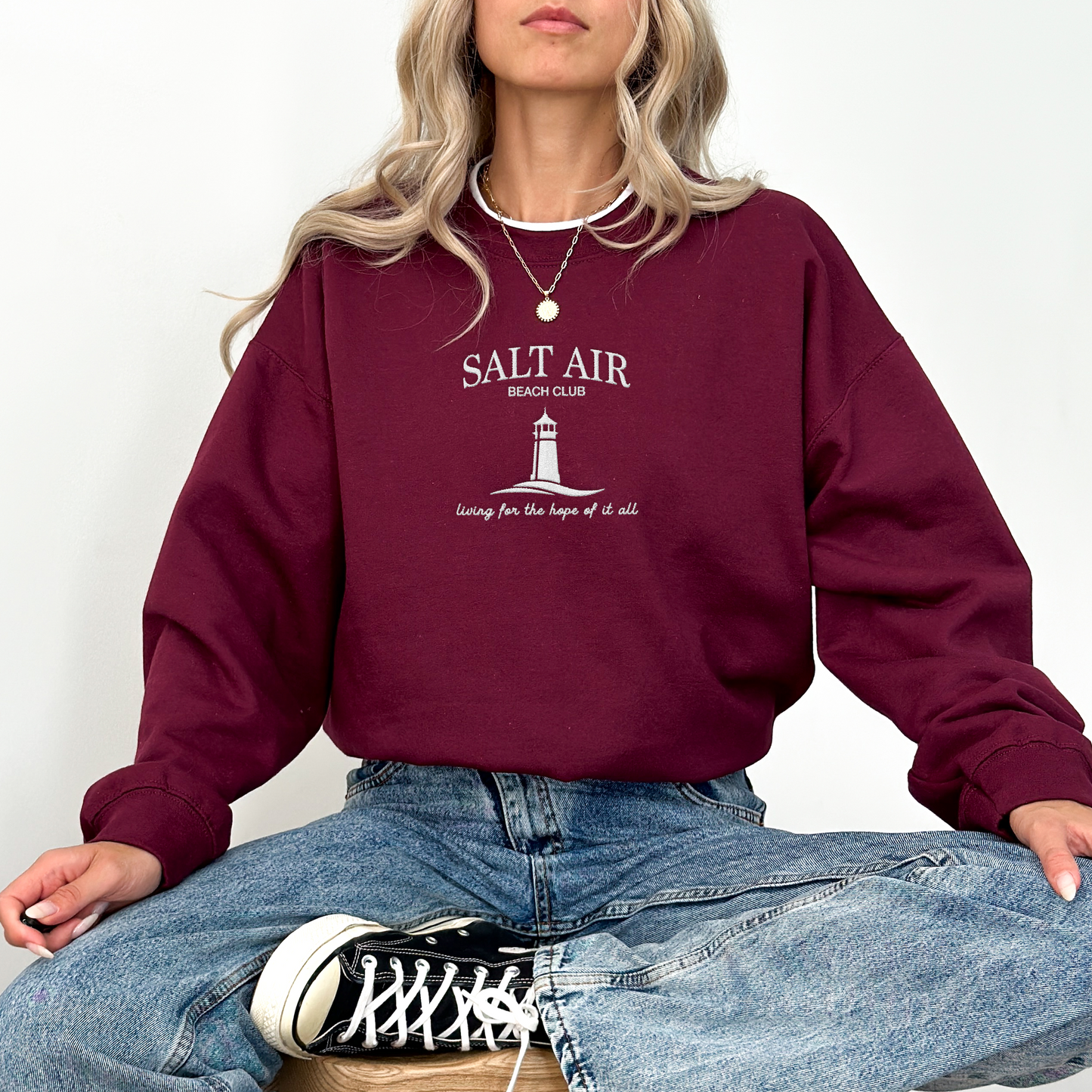 Salt Air Beach Club Embroidered Sweatshirt