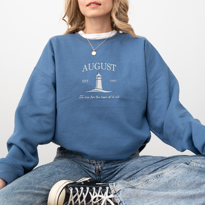 Taylor Swift August Embroidered Crewneck