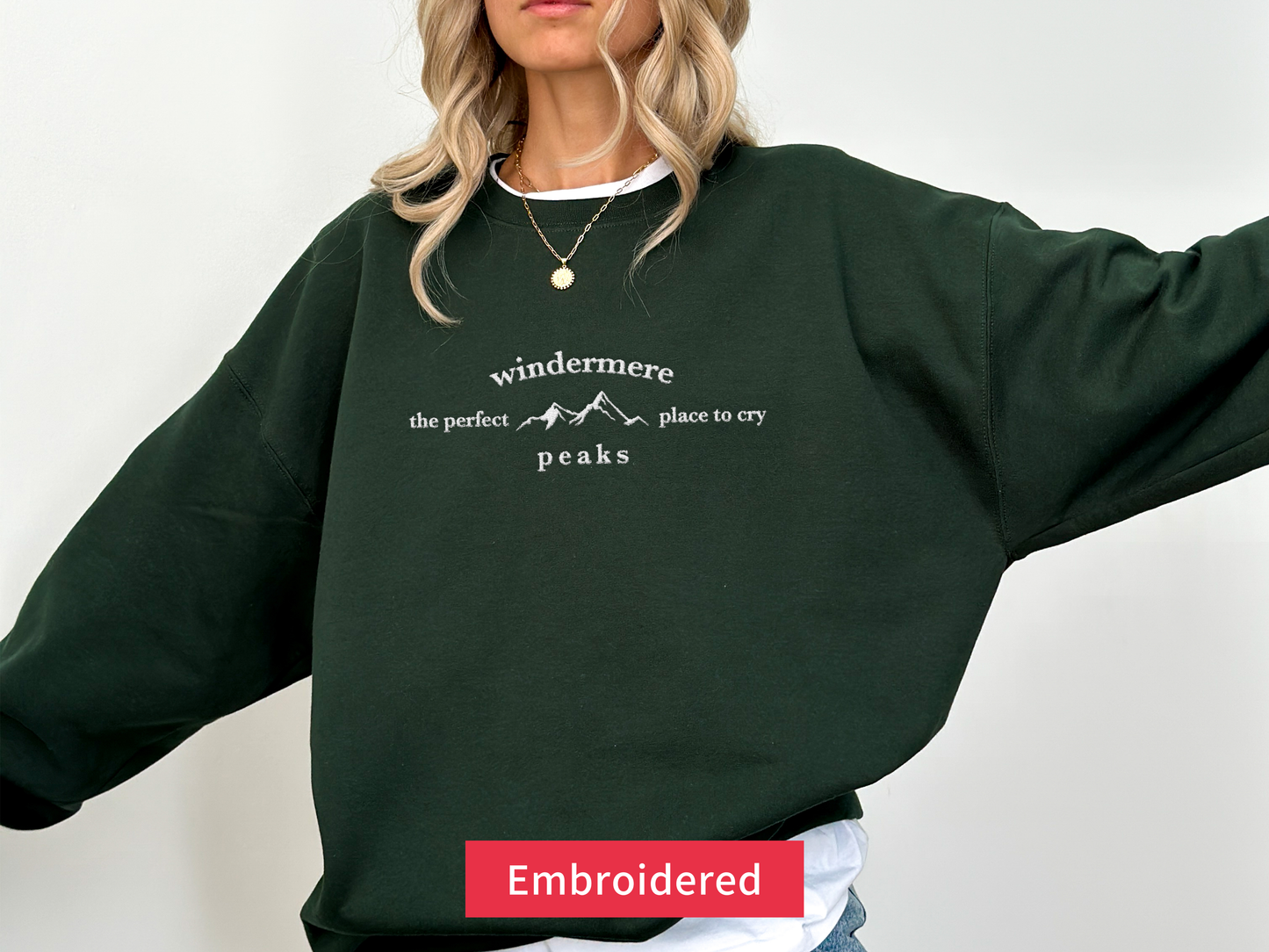 Windermere Peaks Taylor Swift Inspired Embroidered Sweatshirt